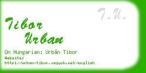 tibor urban business card